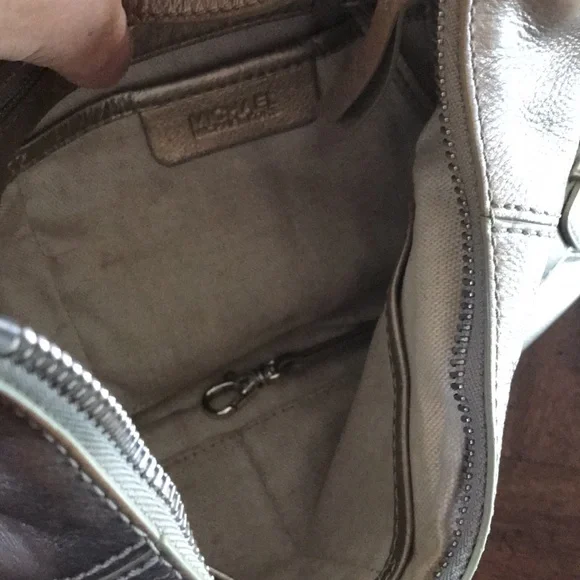 Vintage Michael Kors Gold Leather Purse Shoulder Bag - Picture 5 of 11